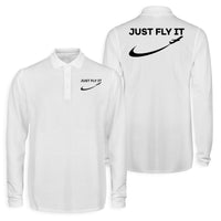 Thumbnail for Just Fly It 2 Designed Long Sleeve Polo T-Shirts (Double-Side)