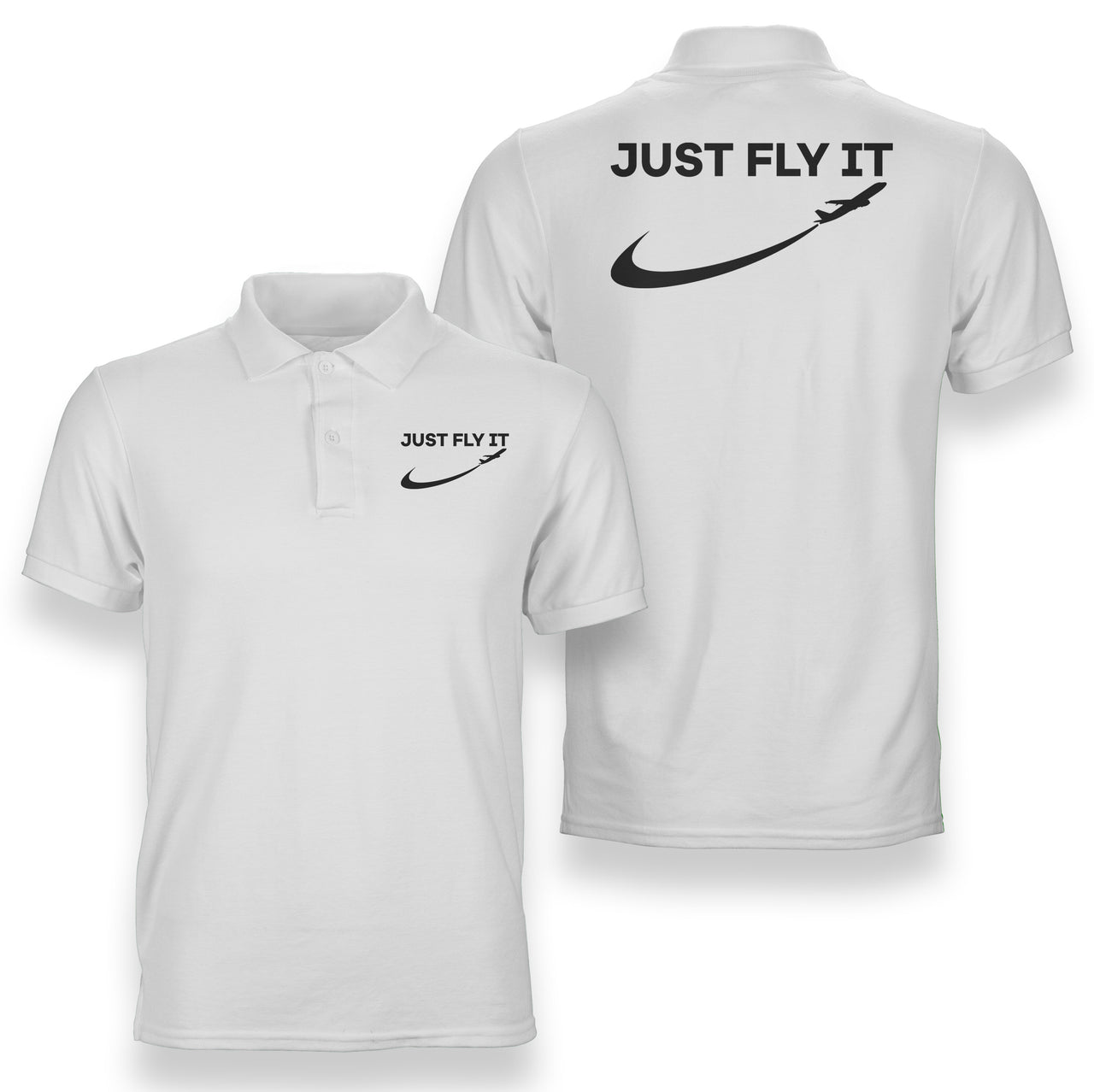Just Fly It 2 Designed Double Side Polo T-Shirts