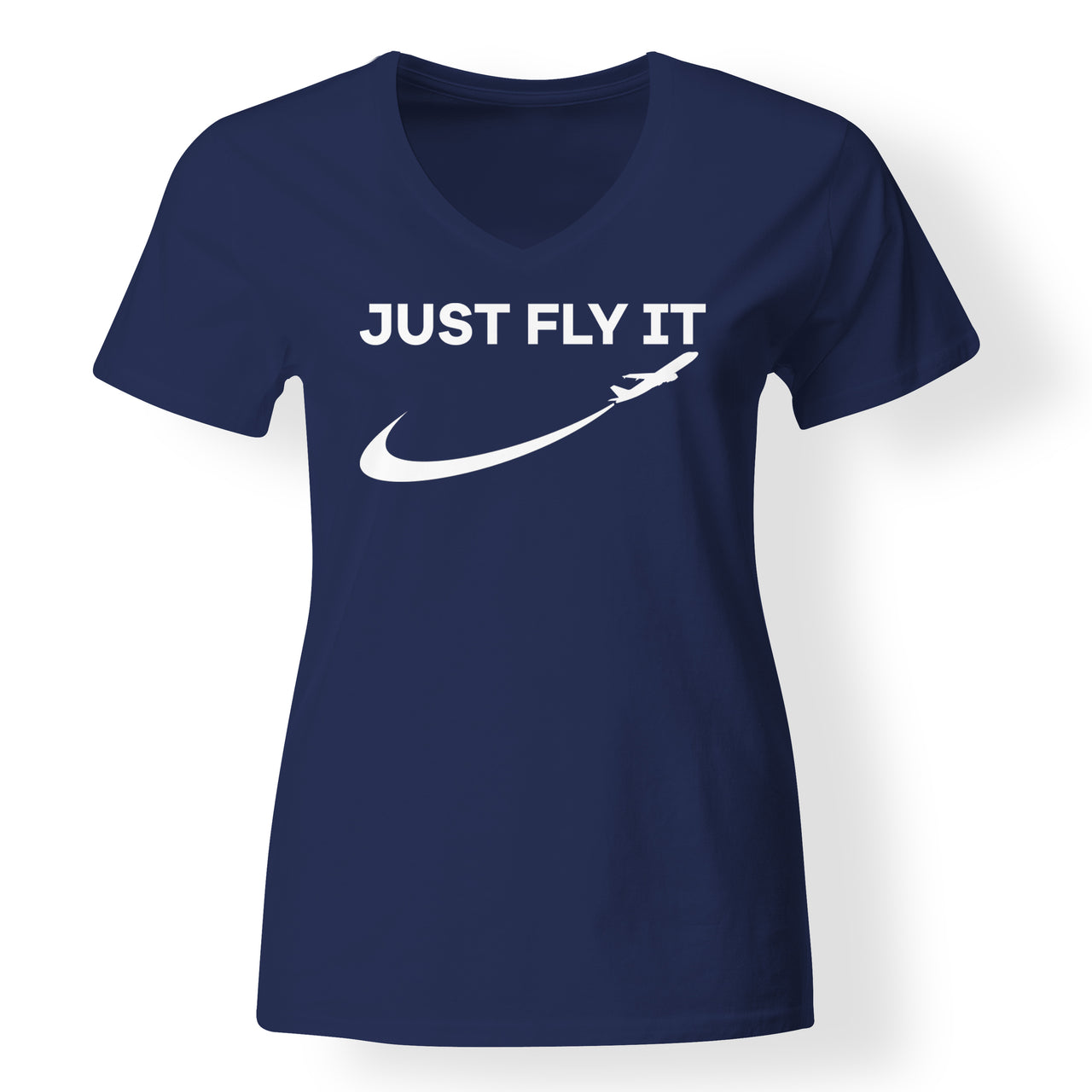 Just Fly It 2 Designed V-Neck T-Shirts