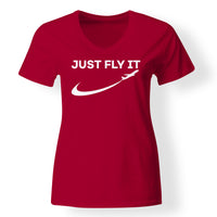 Thumbnail for Just Fly It 2 Designed V-Neck T-Shirts