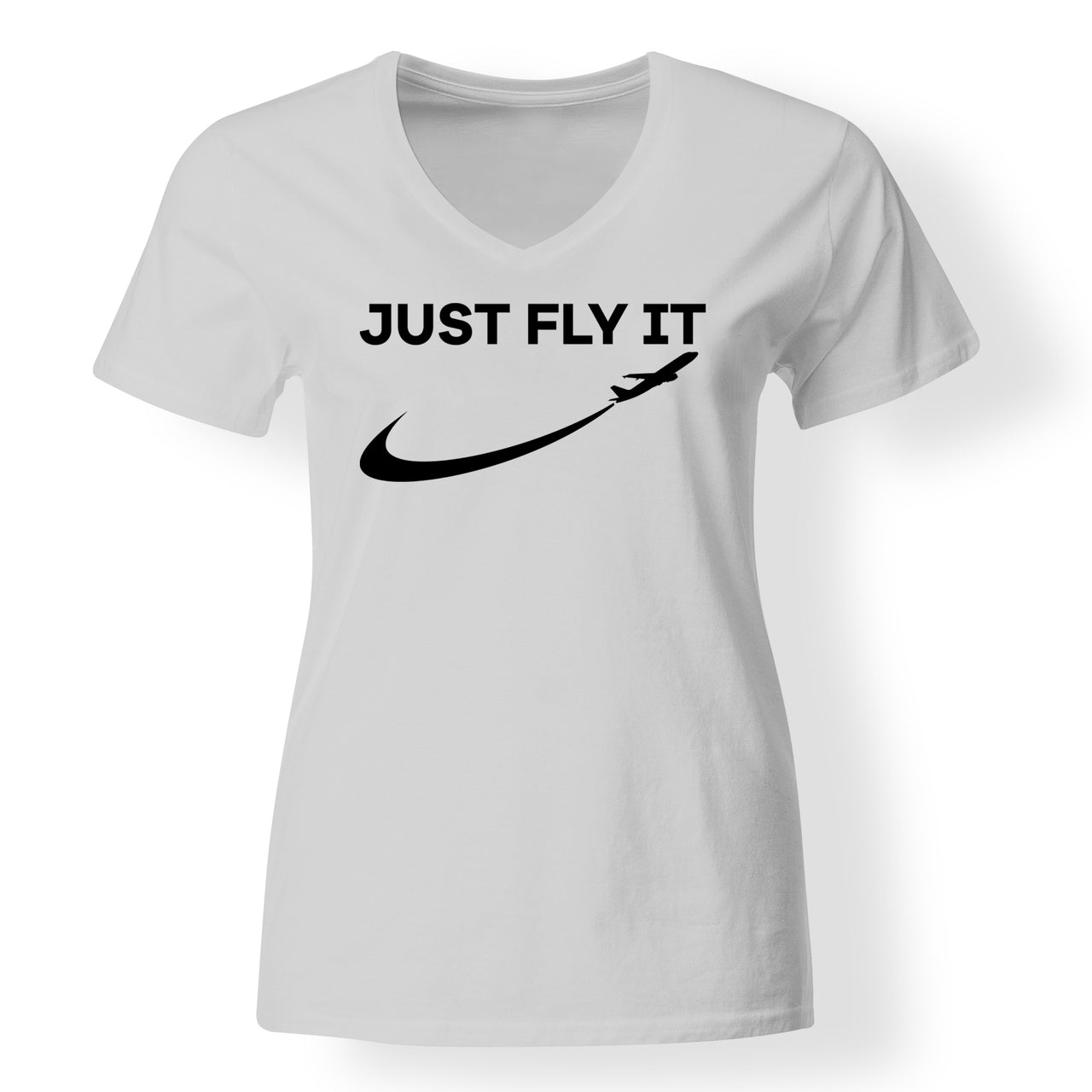 Just Fly It 2 Designed V-Neck T-Shirts