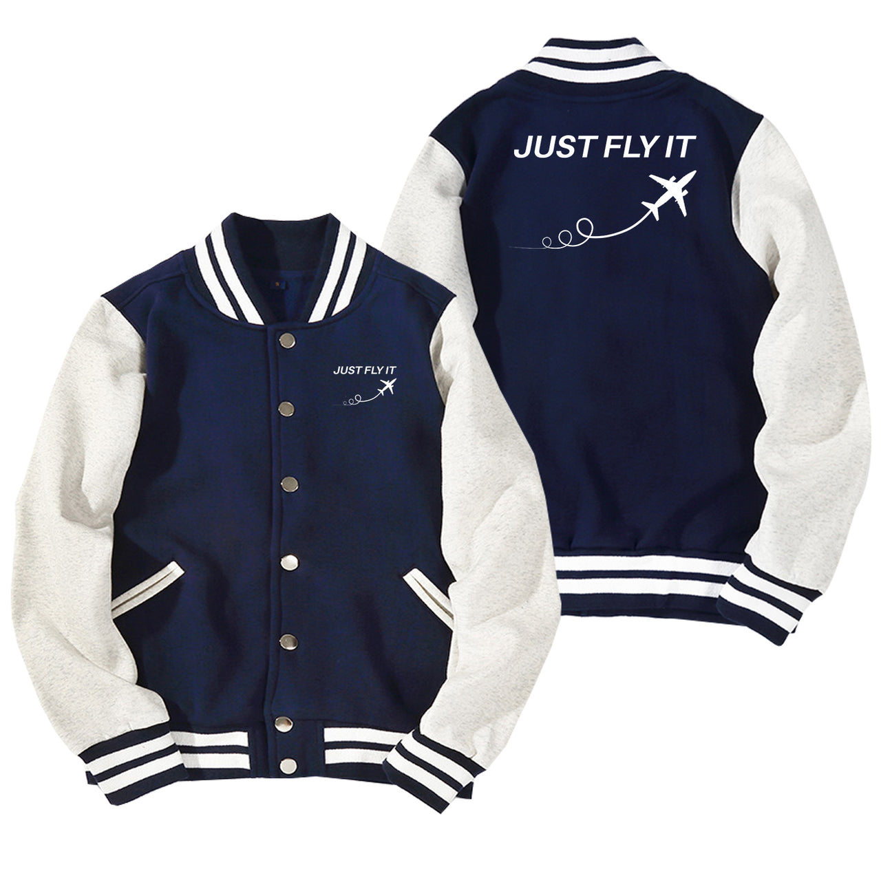 Just Fly It Designed Baseball Style Jackets