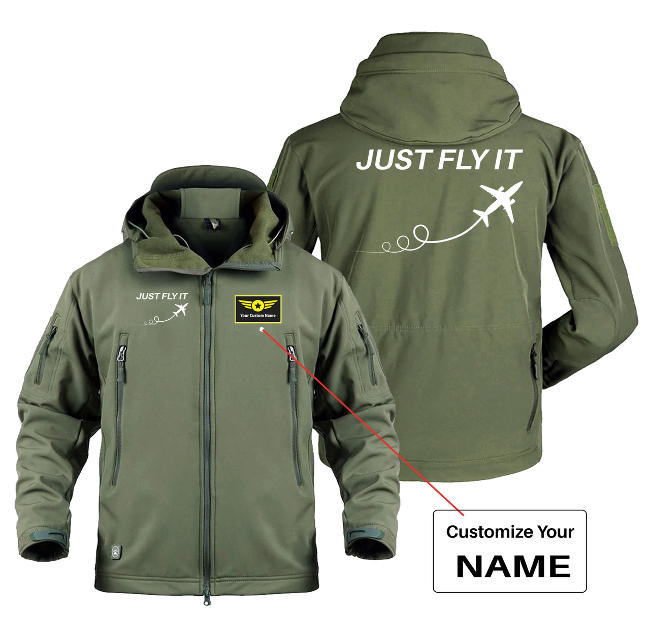 Just Fly It Designed Military Jackets (Customizable)