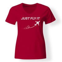 Thumbnail for Just Fly It Designed V-Neck T-Shirts