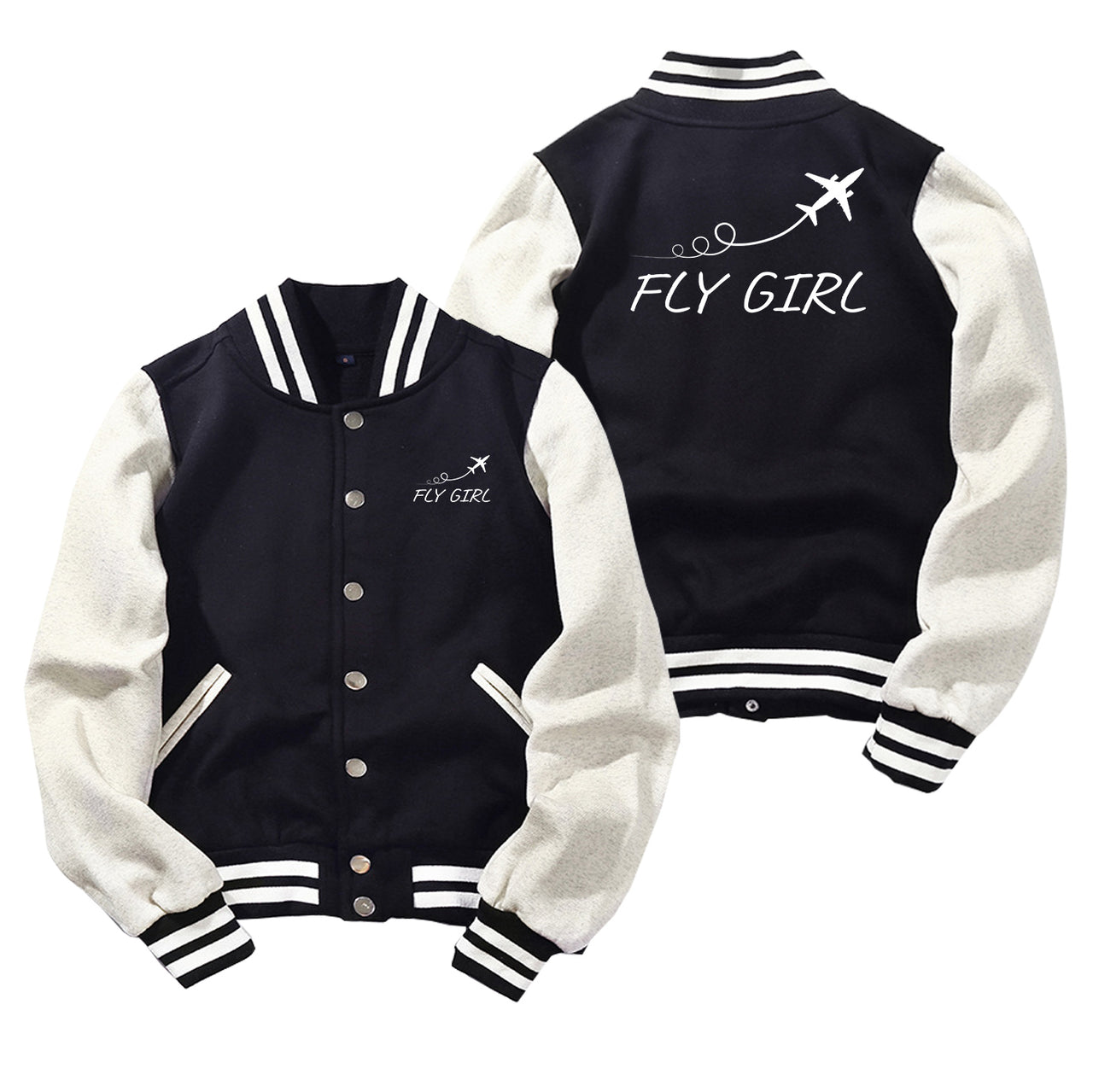 Just Fly It & Fly Girl Designed Baseball Style Jackets
