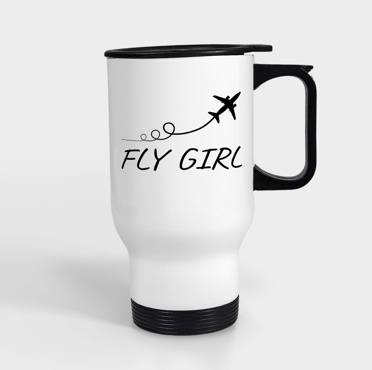 Just Fly It & Fly Girl Designed Travel Mugs (With Holder)