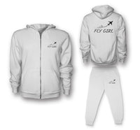 Thumbnail for Just Fly It & Fly Girl Designed Zipped Hoodies & Sweatpants Set
