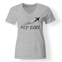 Thumbnail for Just Fly It & Fly Girl Designed V-Neck T-Shirts