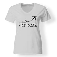 Thumbnail for Just Fly It & Fly Girl Designed V-Neck T-Shirts