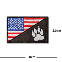 Thumbnail for American Flag Dog Paw Designed Embroidery Patch