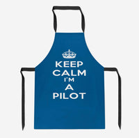 Thumbnail for Keep Calm I'm a Pilot Designed Kitchen Aprons