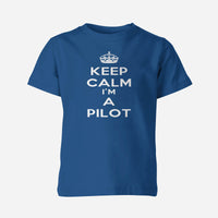 Thumbnail for Keep Calm I'm a Pilot Designed Children T-Shirts