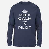 Thumbnail for Keep Calm I'm a Pilot Designed Long-Sleeve T-Shirts