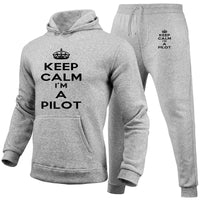Thumbnail for Keep Calm I'm a Pilot Designed Hoodies & Sweatpants Set