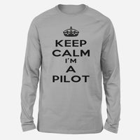 Thumbnail for Keep Calm I'm a Pilot Designed Long-Sleeve T-Shirts