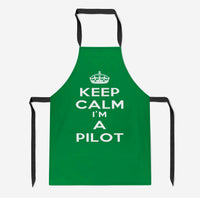 Thumbnail for Keep Calm I'm a Pilot Designed Kitchen Aprons
