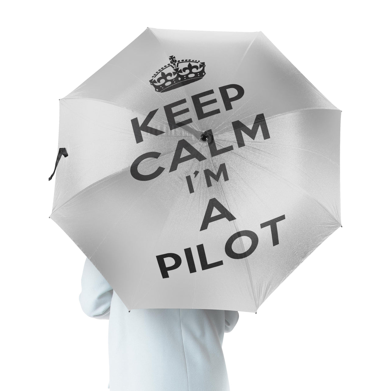 Keep Calm I'm a Pilot Designed Umbrella