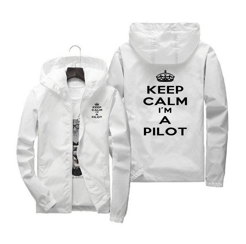 Keep Calm I'm a Pilot Designed Windbreaker Jackets