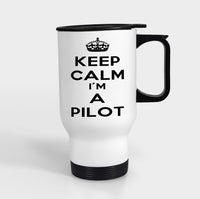 Thumbnail for Keep Calm I'm a Pilot Designed Travel Mugs (With Holder)