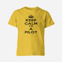 Thumbnail for Keep Calm I'm a Pilot Designed Children T-Shirts