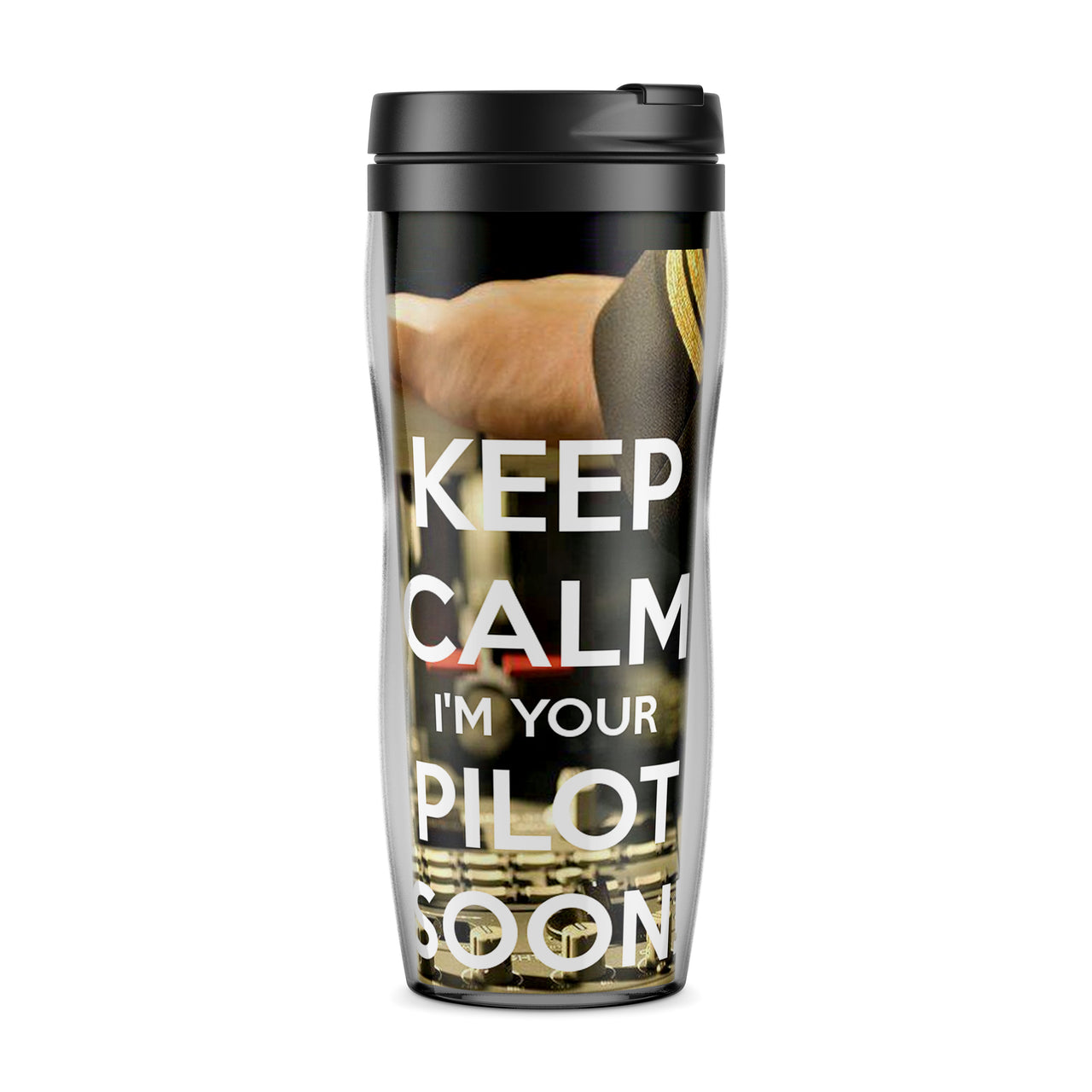 Keep Calm I'm your Pilot Soon Designed Travel Mugs