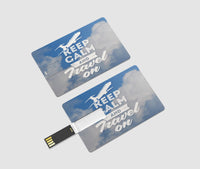 Thumbnail for Keep Calm and Travel On Designed USB Cards