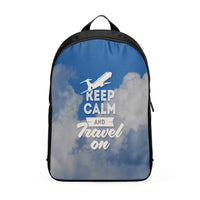 Thumbnail for Keep Calm and Travel On Designed Backpacks