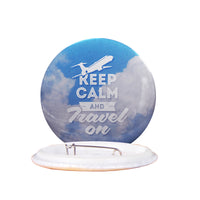 Thumbnail for Keep Calm and Travel On Designed Pins