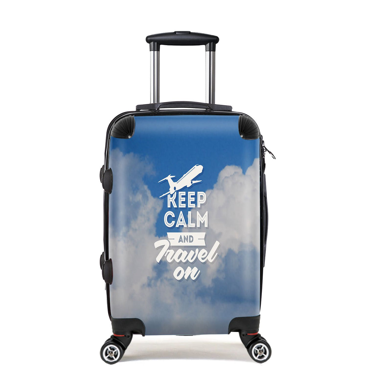 Keep Calm and Travel On Designed Cabin Size Luggages