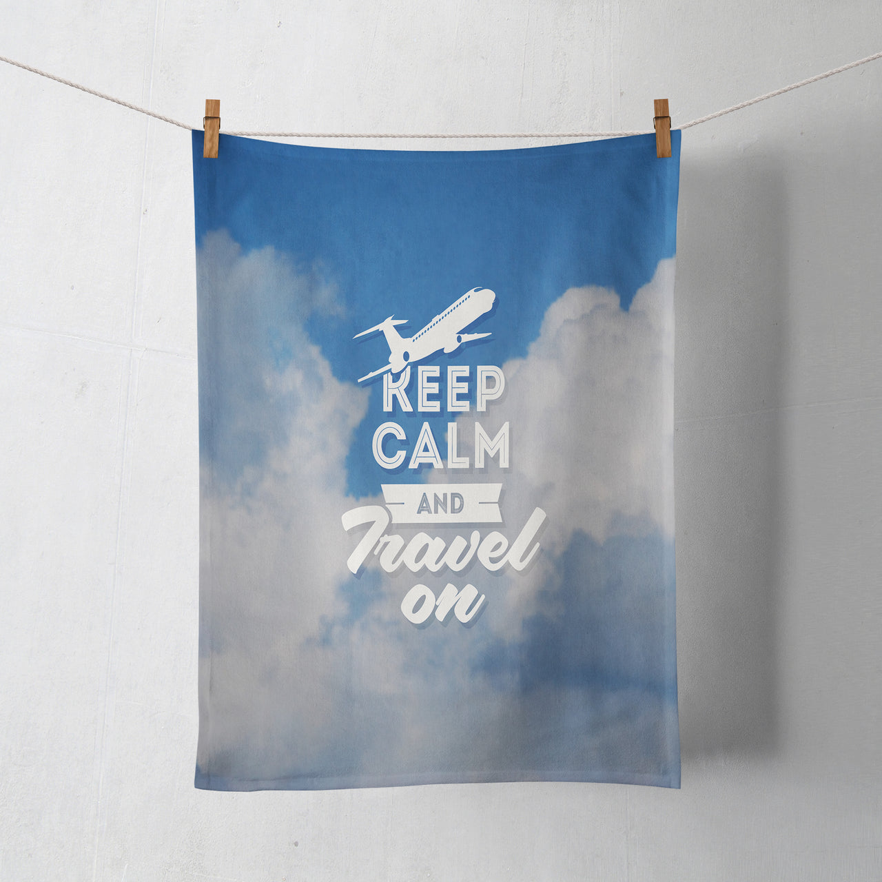Keep Calm and Travel On Designed Towels