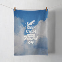 Thumbnail for Keep Calm and Travel On Designed Towels