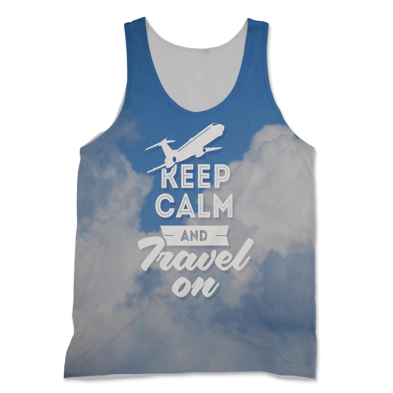 Keep Calm and Travel On Designed 3D Tank Tops