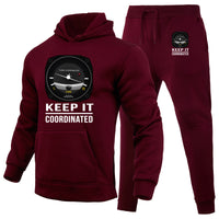 Thumbnail for Keep It Coordinated Designed Hoodies & Sweatpants Set