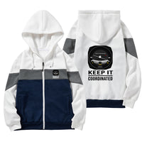 Thumbnail for Keep It Coordinated Designed Colourful Zipped Hoodies