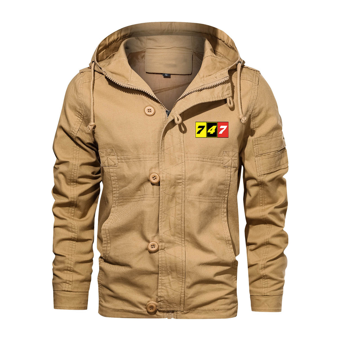Flat Colourful 747 Designed Cotton Jackets