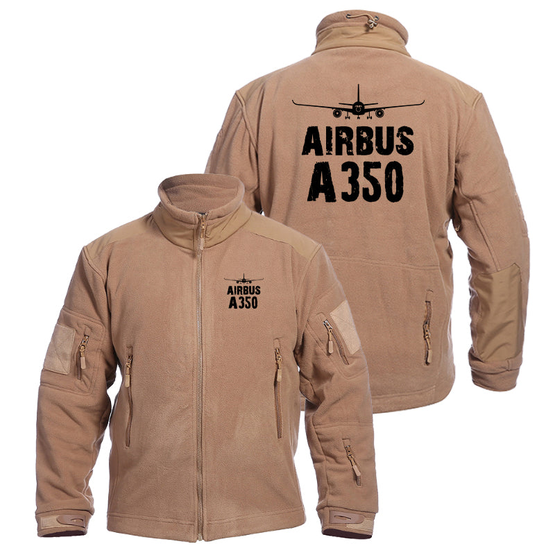 Airbus A350 & Plane Designed Fleece Military Jackets (Customizable)