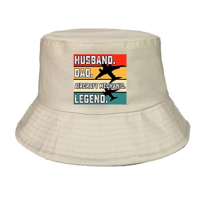 Husband & Dad & Aircraft Mechanic & Legend Designed Summer & Stylish Hats
