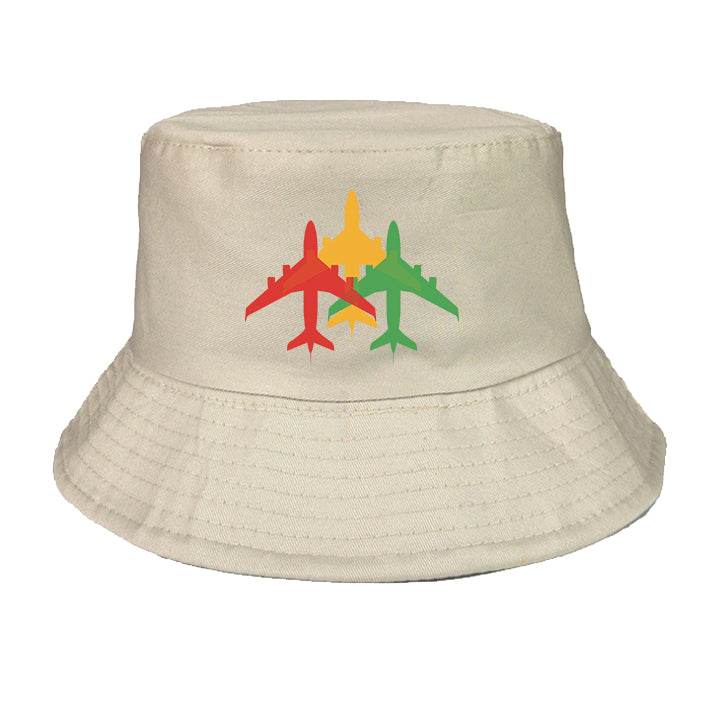 Colourful 3 Airplanes Designed Summer & Stylish Hats