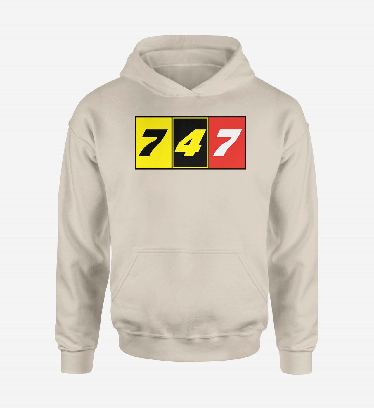 Flat Colourful 747 Designed Hoodies