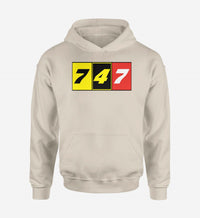 Thumbnail for Flat Colourful 747 Designed Hoodies