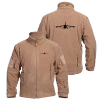 Thumbnail for Boeing 747 Silhouette Designed Fleece Military Jackets (Customizable)