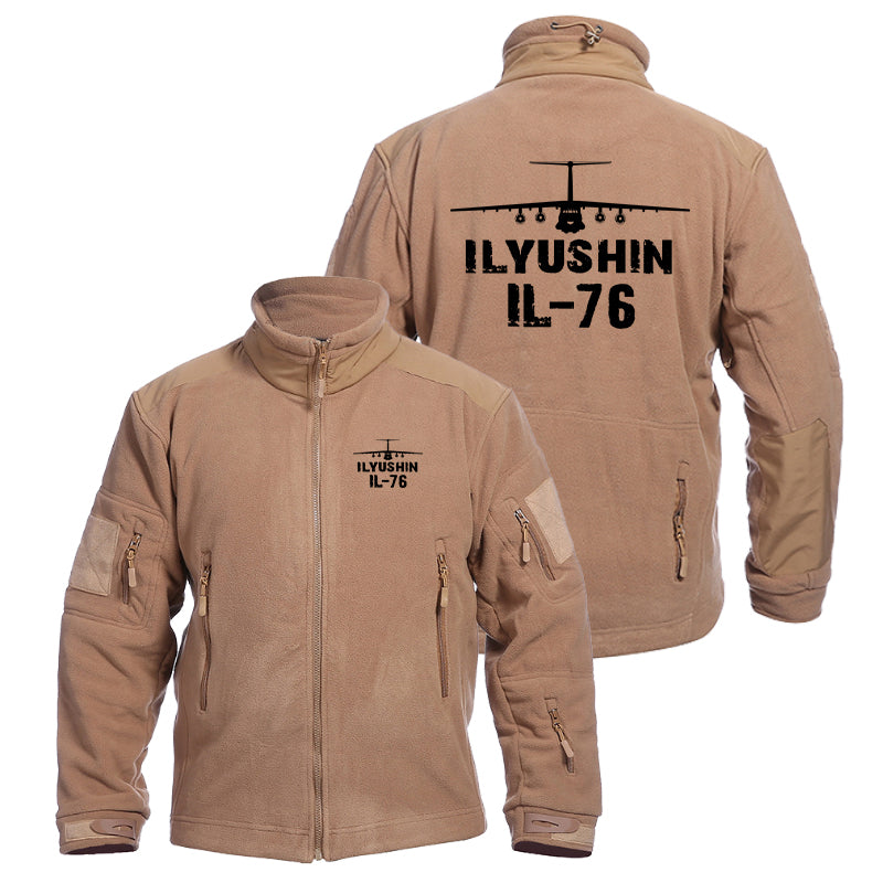 ILyushin IL-76 & Plane Designed Fleece Military Jackets (Customizable)