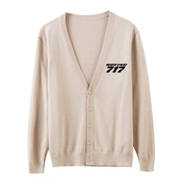 Thumbnail for Boeing 717 & Text Designed Cardigan Sweaters