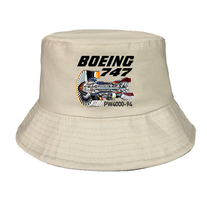 Boeing 747 & PW4000-94 Engine Designed Summer & Stylish Hats