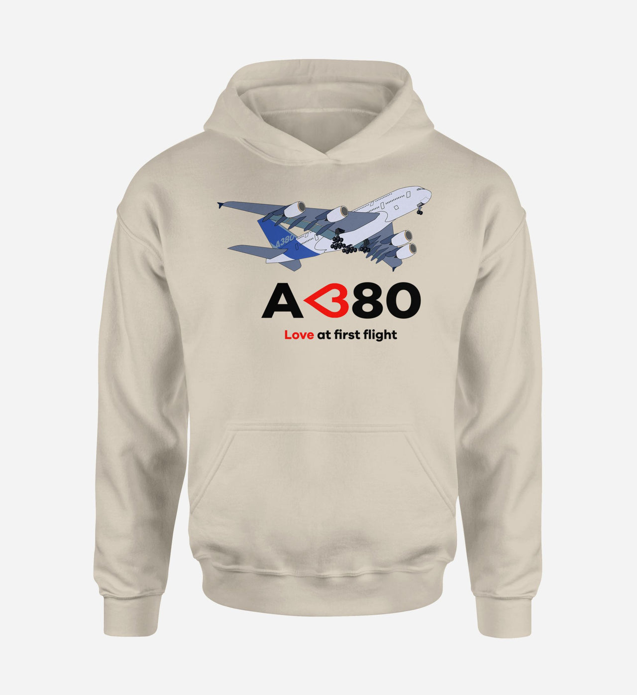 Airbus A380 Love at first flight Designed Hoodies