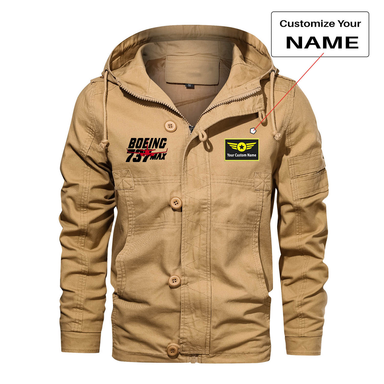 Amazing Boeing 737 Max Designed Cotton Jackets