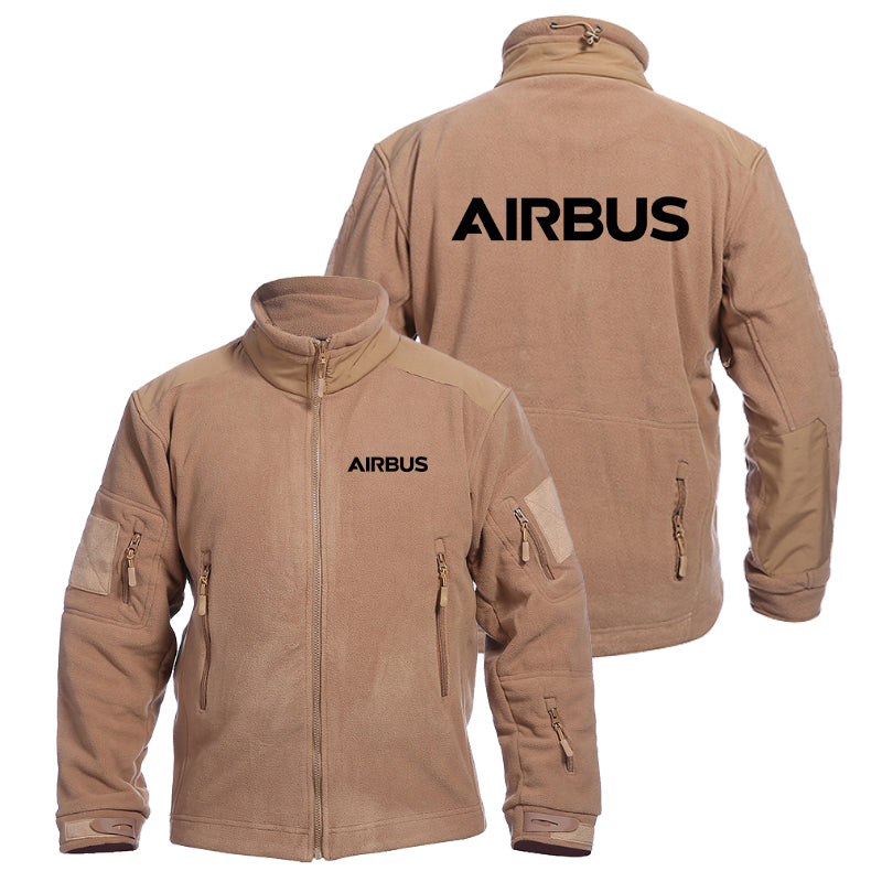Airbus & Text Designed Fleece Military Jackets (Customizable)