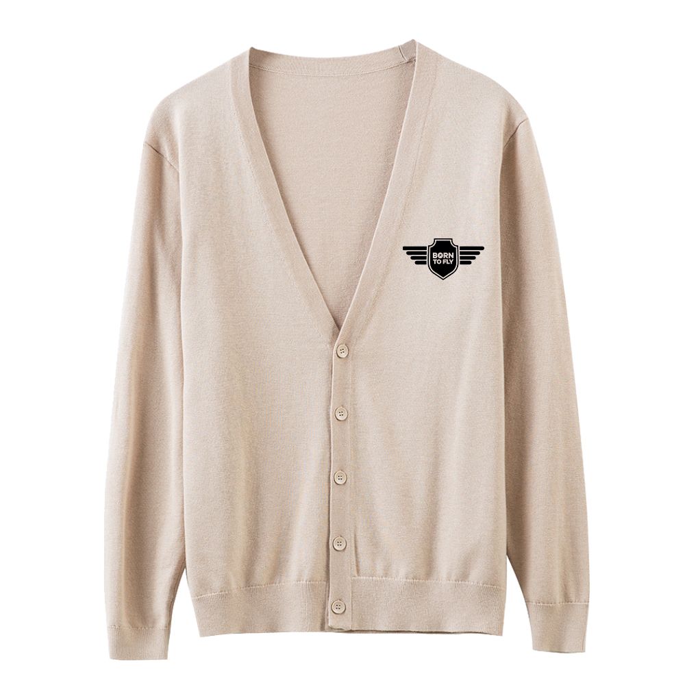 Born To Fly & Badge Designed Cardigan Sweaters