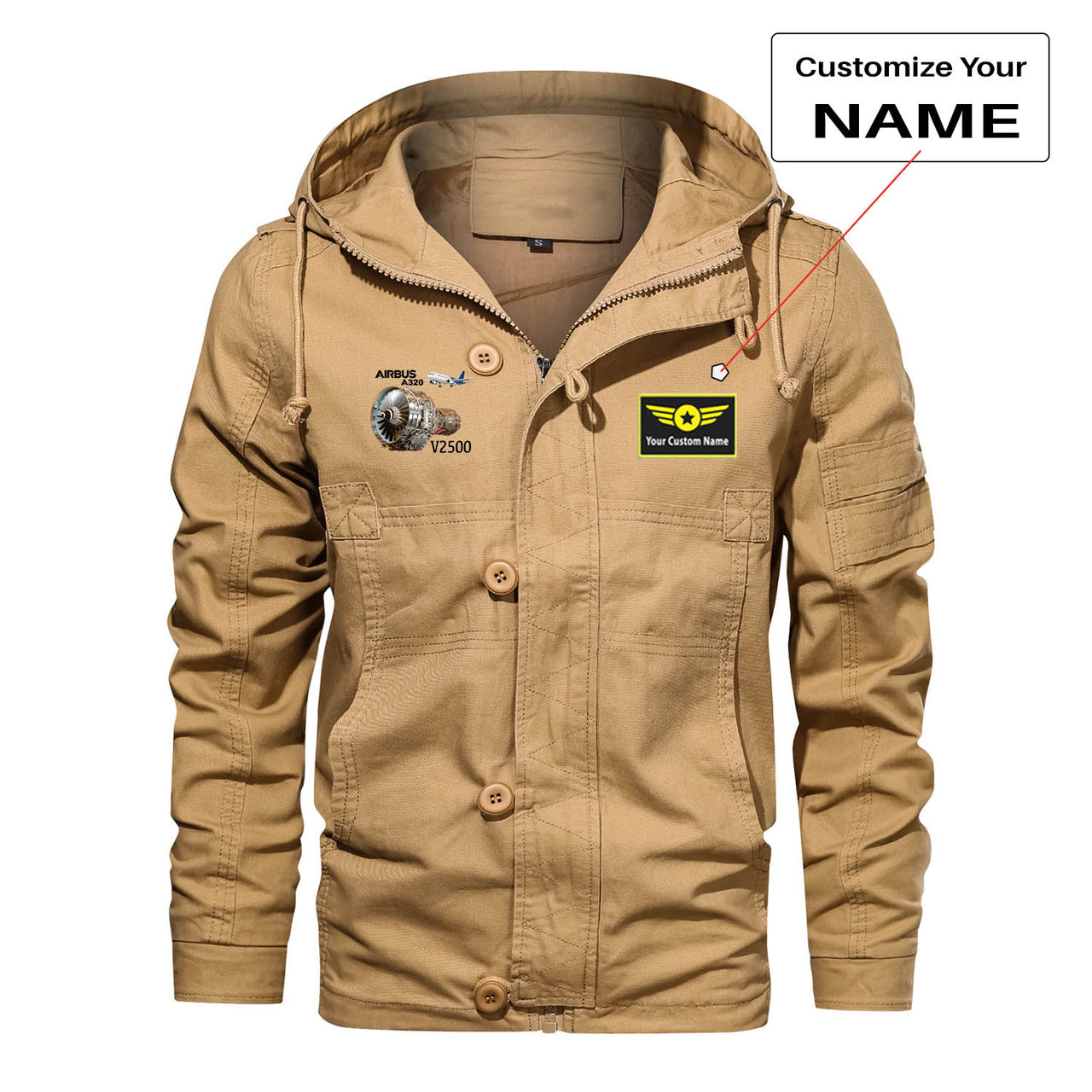 Airbus A320 & V2500 Engine Designed Cotton Jackets