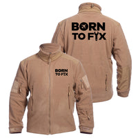 Thumbnail for Born To Fix Airplanes Designed Fleece Military Jackets (Customizable)